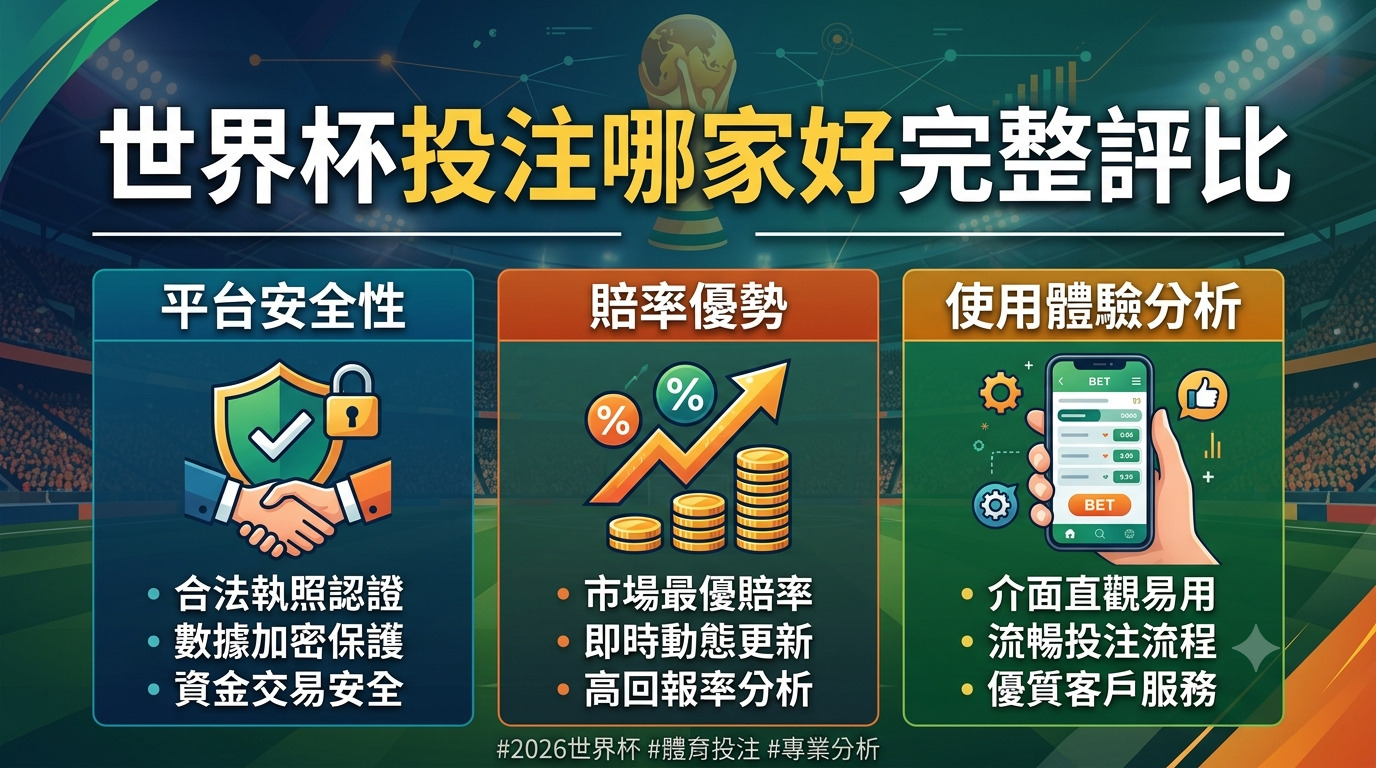 世界杯投注哪家好完整評比：平台安全性、賠率優勢與使用體驗分析